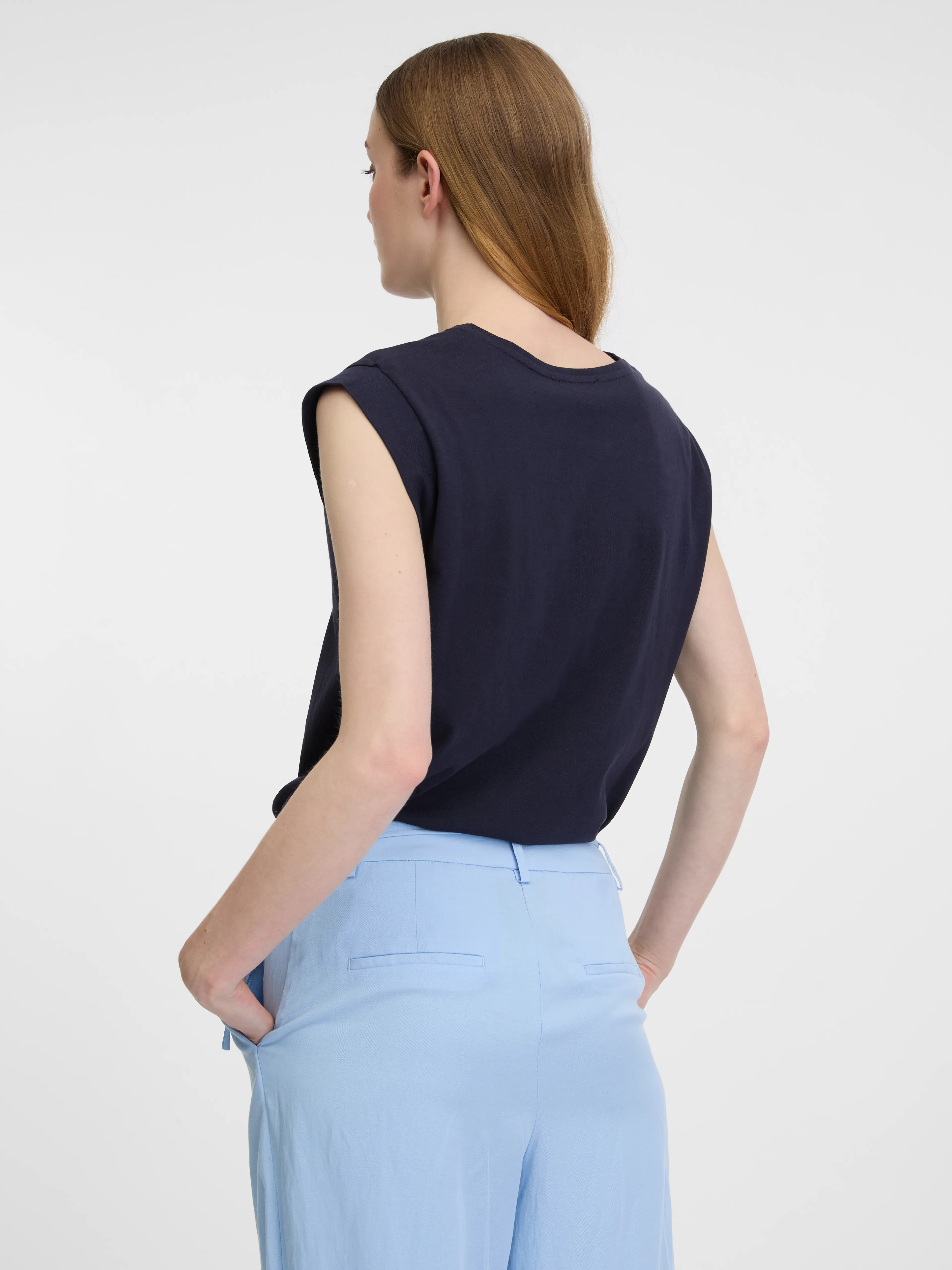 Dunkelblaues Damen T-Shirt ORSAY
