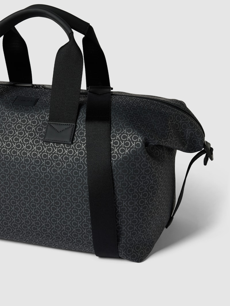 Weekender mit Label-Details Modell 'RUBBERIZED' in schwarz