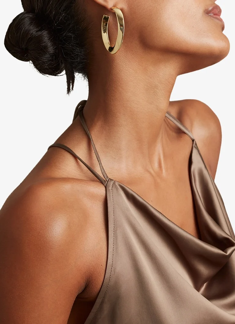 Reiss Lilah maxi dress with waterfall neckline