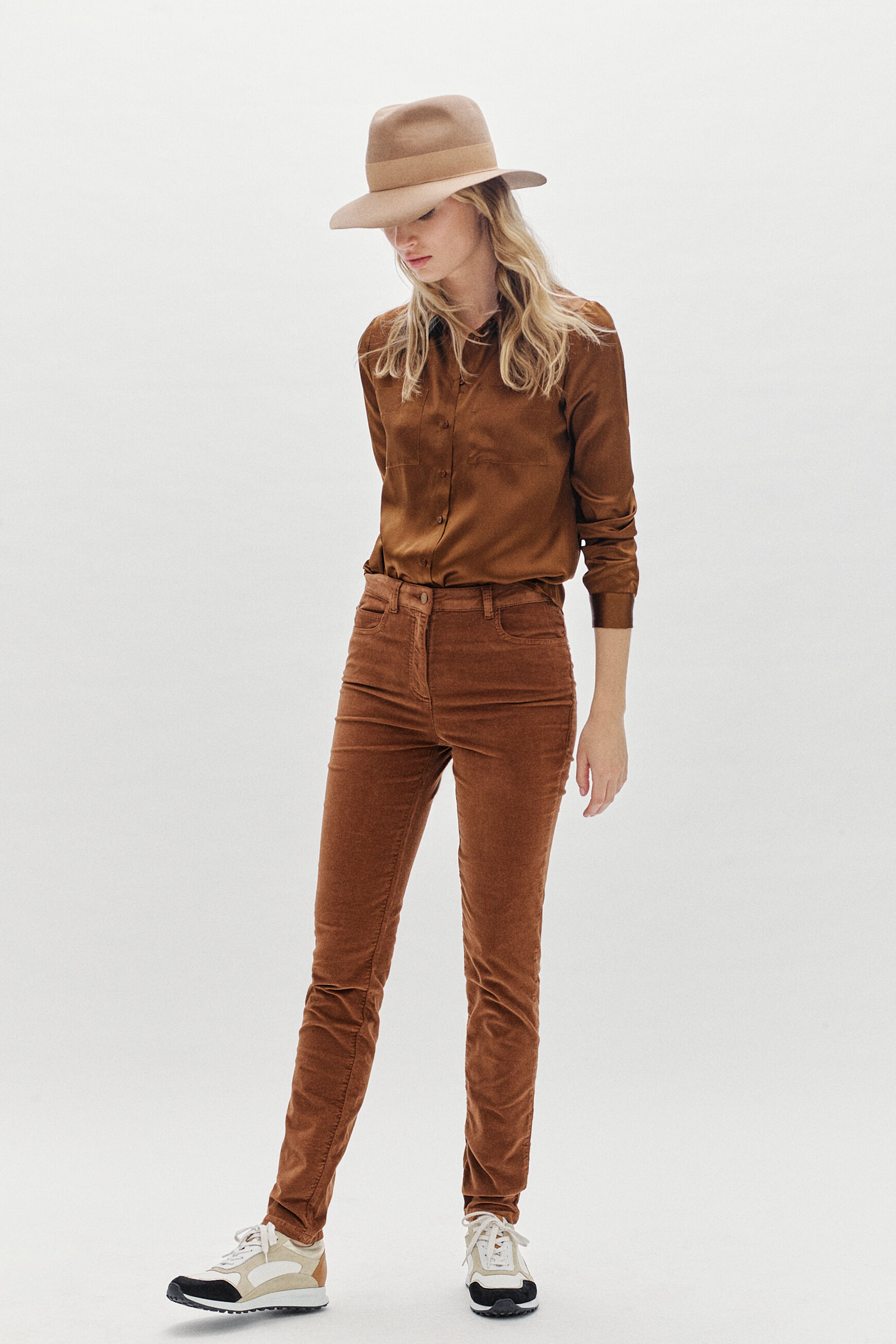 pantalon sylvano taupe femme