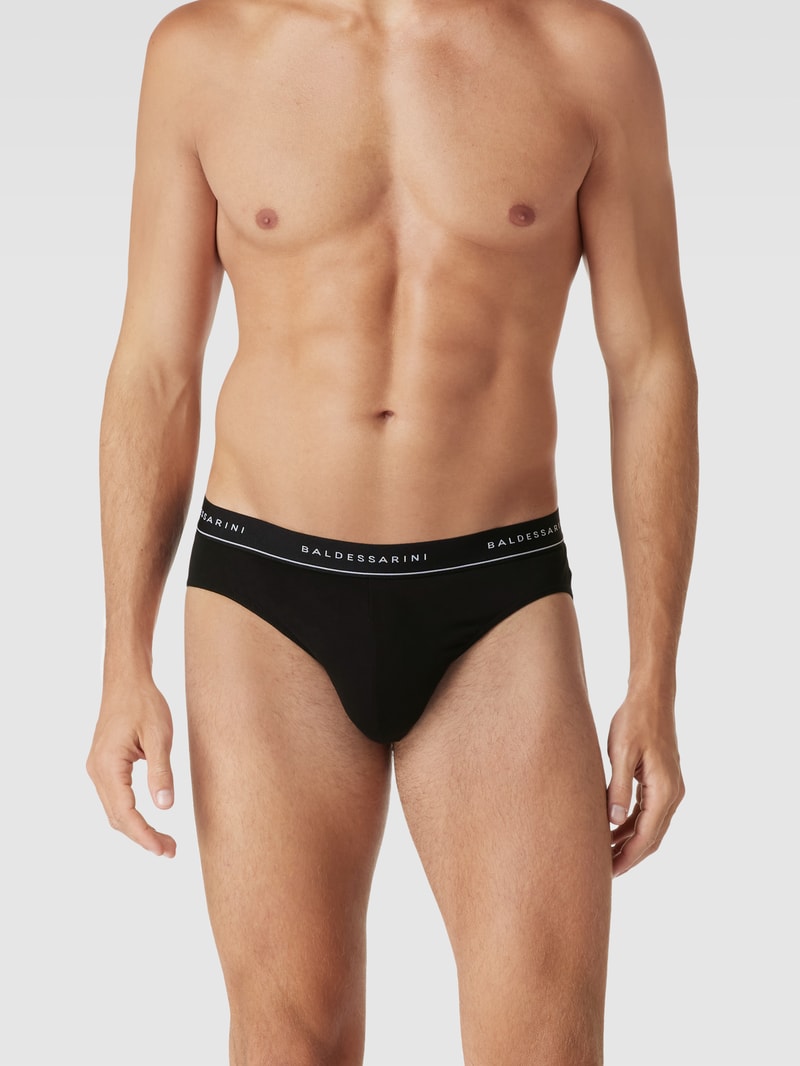 Slip mit Logo-Bund in schwarz