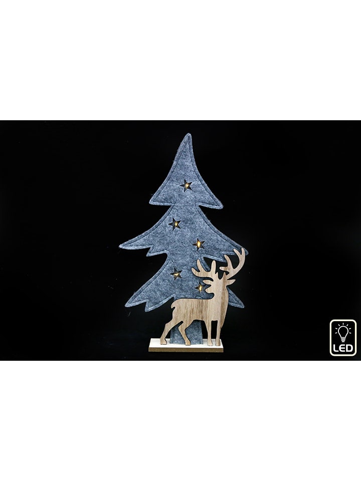 SiL Interiors LED-Dekoleuchte in Grau/ Hellbraun - (B)22 x (H)41 x (T)7 cm günstig kaufen onesize