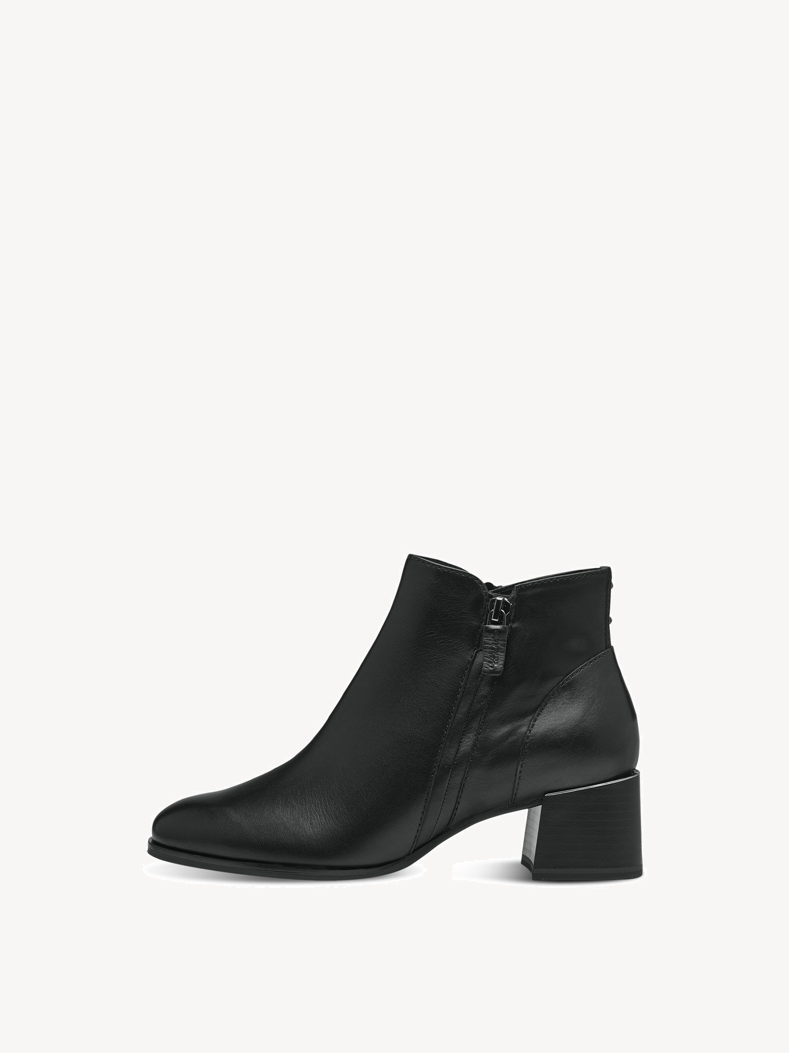 Bottine en cuir - noir