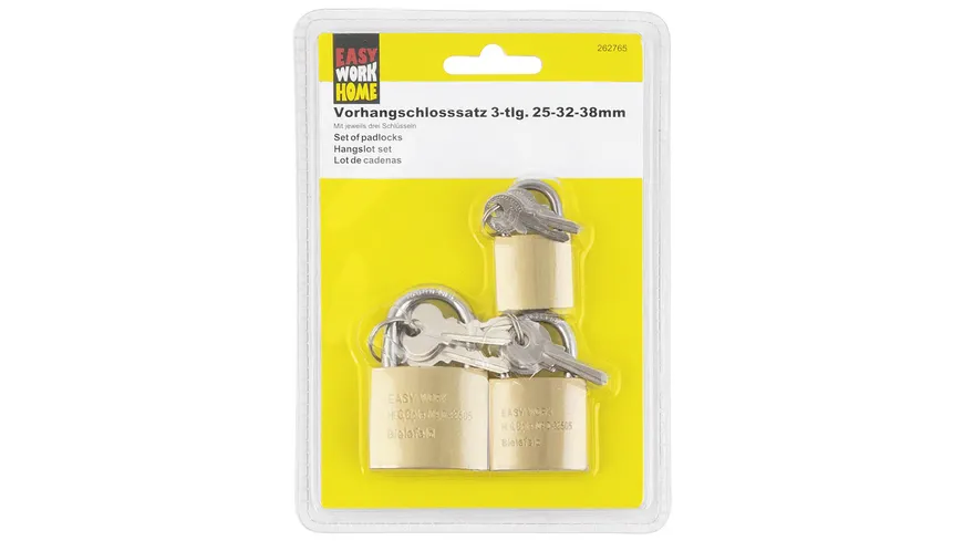 EASY WORK Vorhangschlosssatz 3-teilig