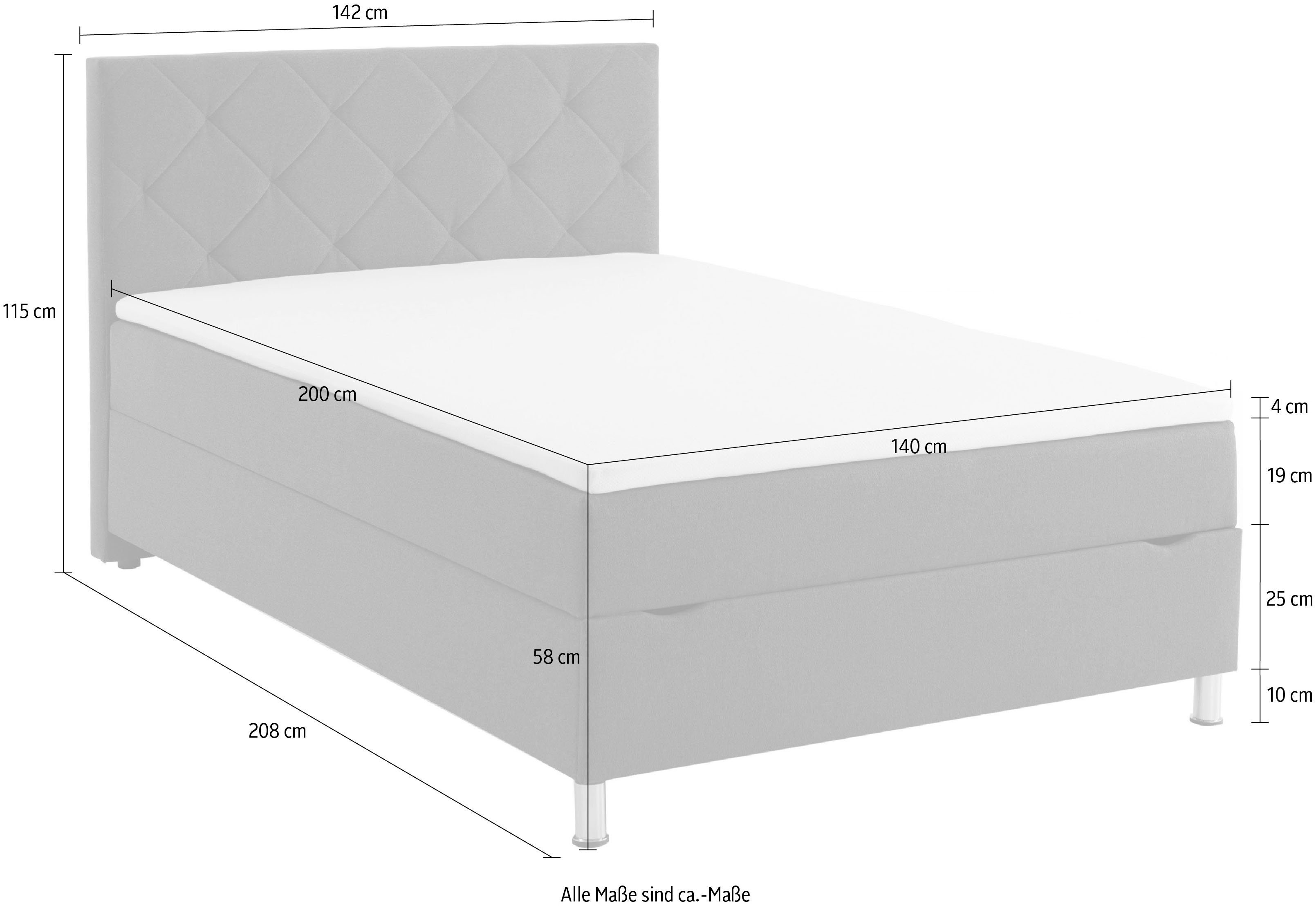 meise.möbel Boxbett Leo, inkl. Bettkasten und Topper