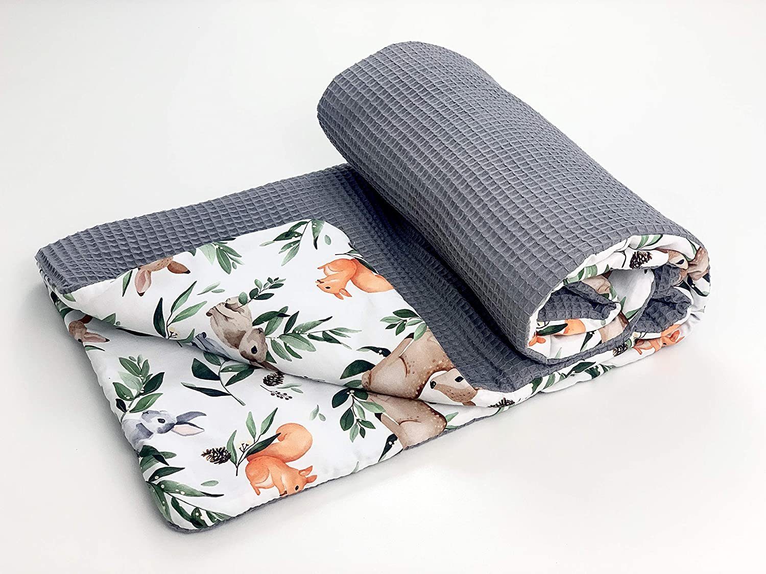 Babydecke BABYDECKE Kuscheldecke 100% Baumwolle, Krabbeldecke, ganzjährig, BABEES, sehr weich und kuschelig, reine Baumwollen, Waffelstoff