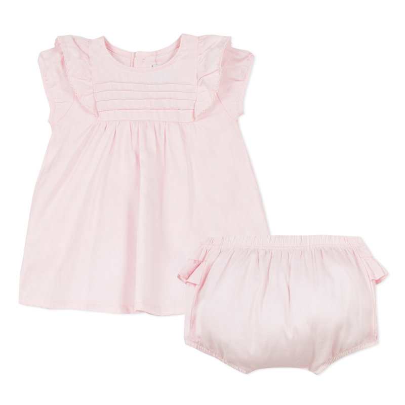 Ensemble bloomer en satin rose naissance Absorba