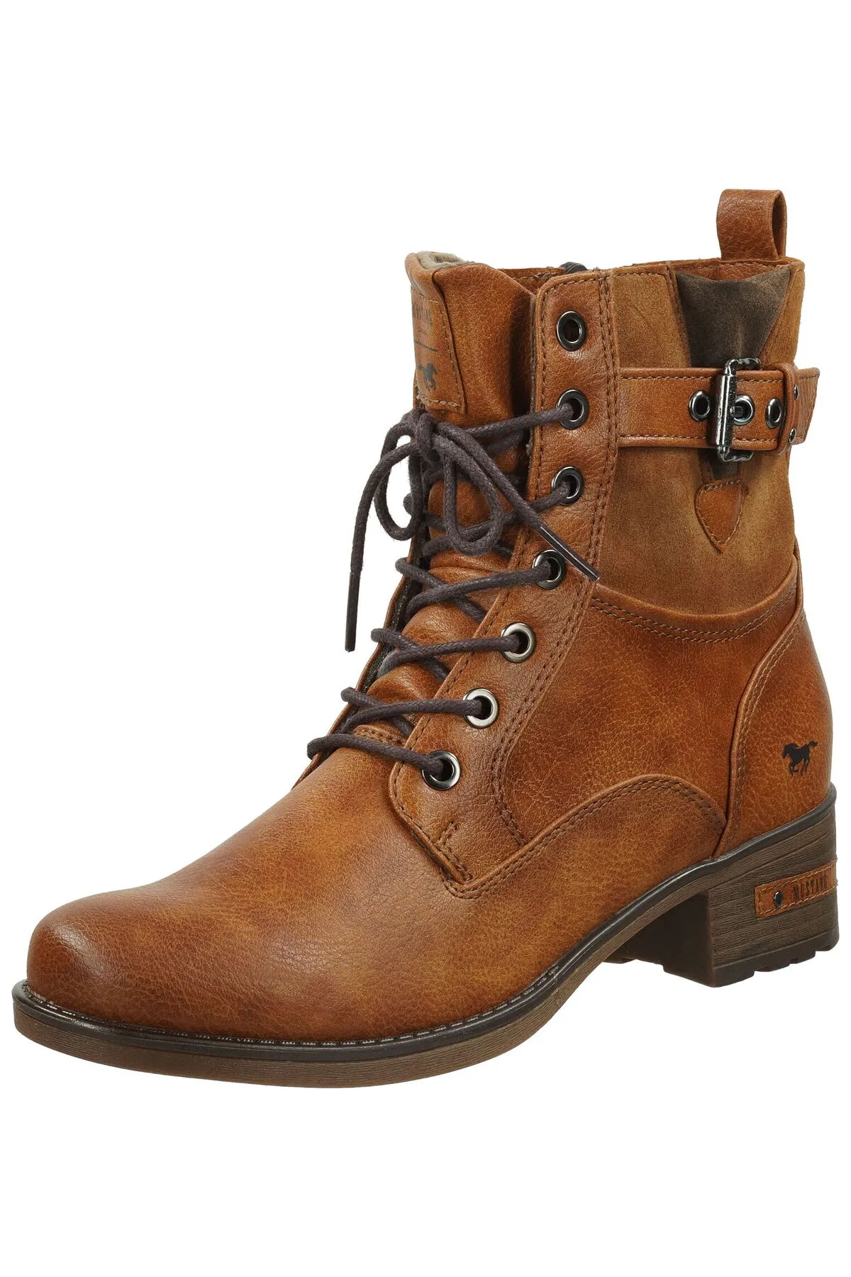 Mustang  Stiefelette - Braun - Blockabsatz