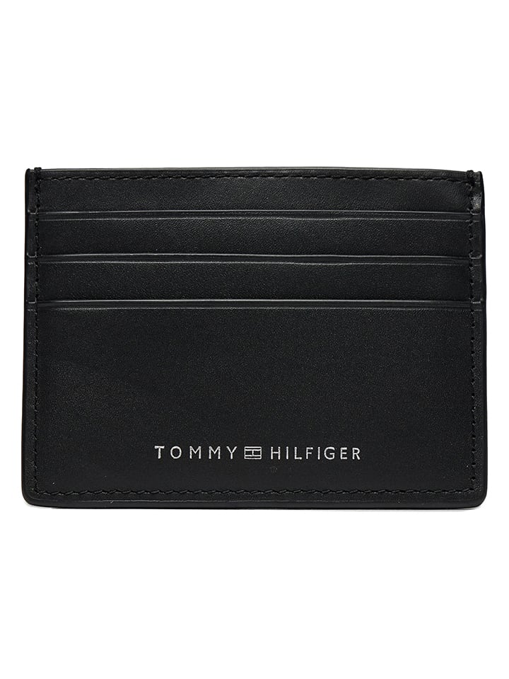 Tommy Hilfiger Leder-Kartenetui in Schwarz - (B)10 x (H)8 x (T)0,50 cm günstig kaufen onesize