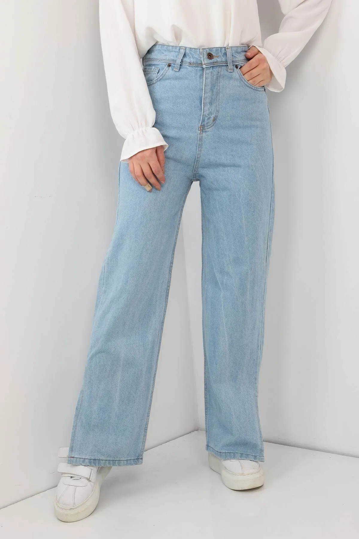 Modamihram  Jeans mit Schlitzen an den Beinen, offene Jeans 6028