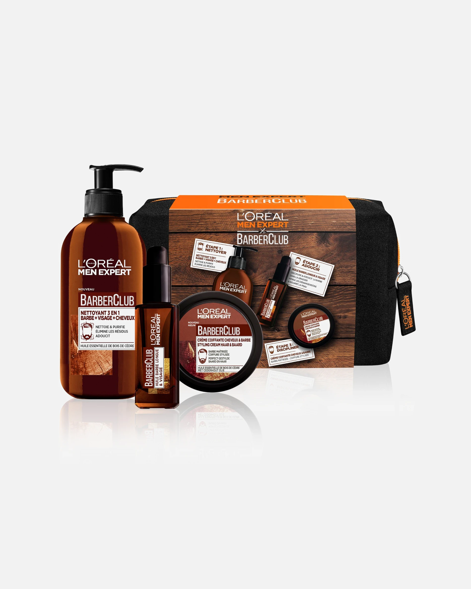 L'Oréal Men Expert Expert Barber Club Zestaw do pielęgnacji brody i twarzy – 3 produkty