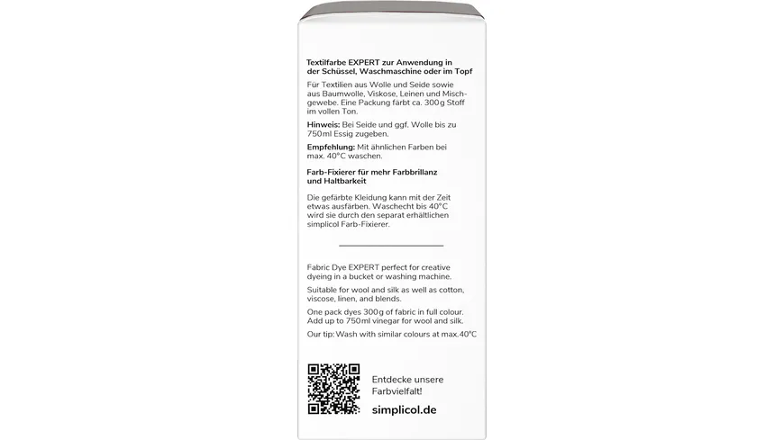 Simplicol Textilfarbe Expert Nuss-Braun 150 ml