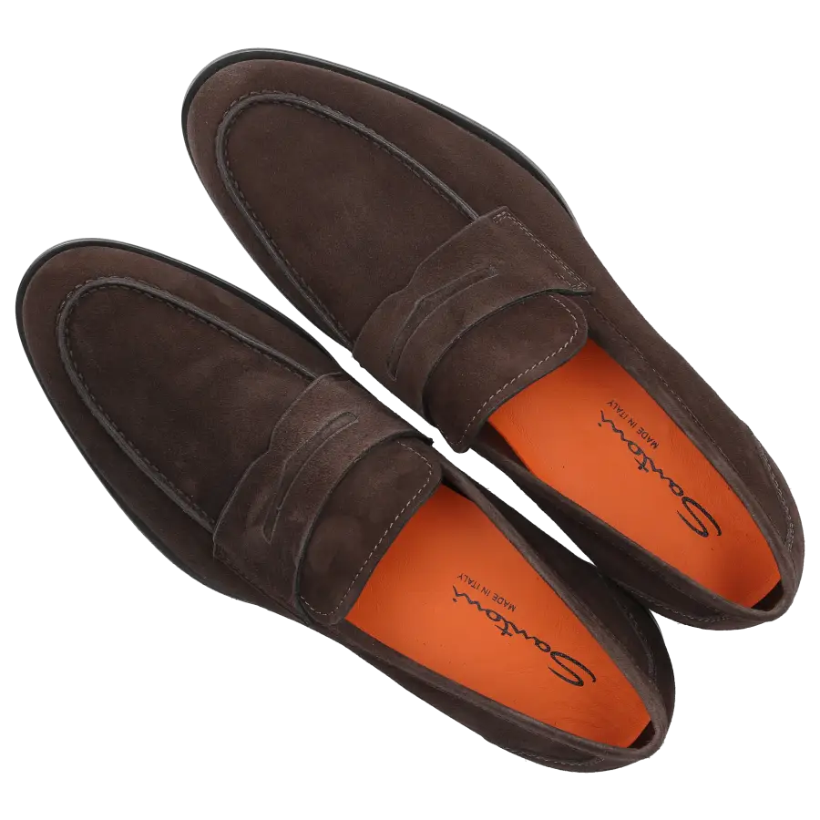 Santoni - Loafer 17708 Veloursleder - braun