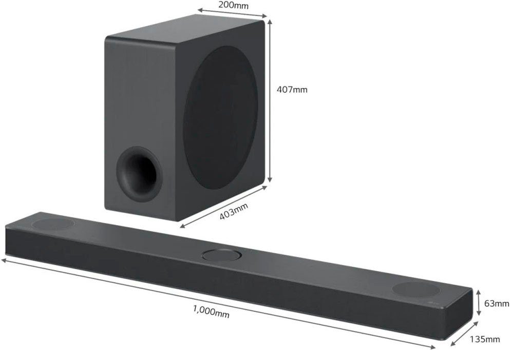 LG DS80QY 3.1.3 Soundbar (Bluetooth, WLAN (WiFi), 480 W)