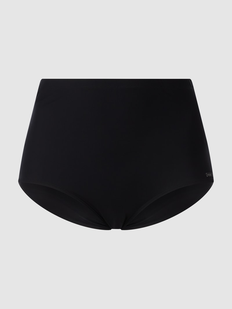 PLUS SIZE High Waist Bikini-Hose mit Stretch-Anteil in schwarz