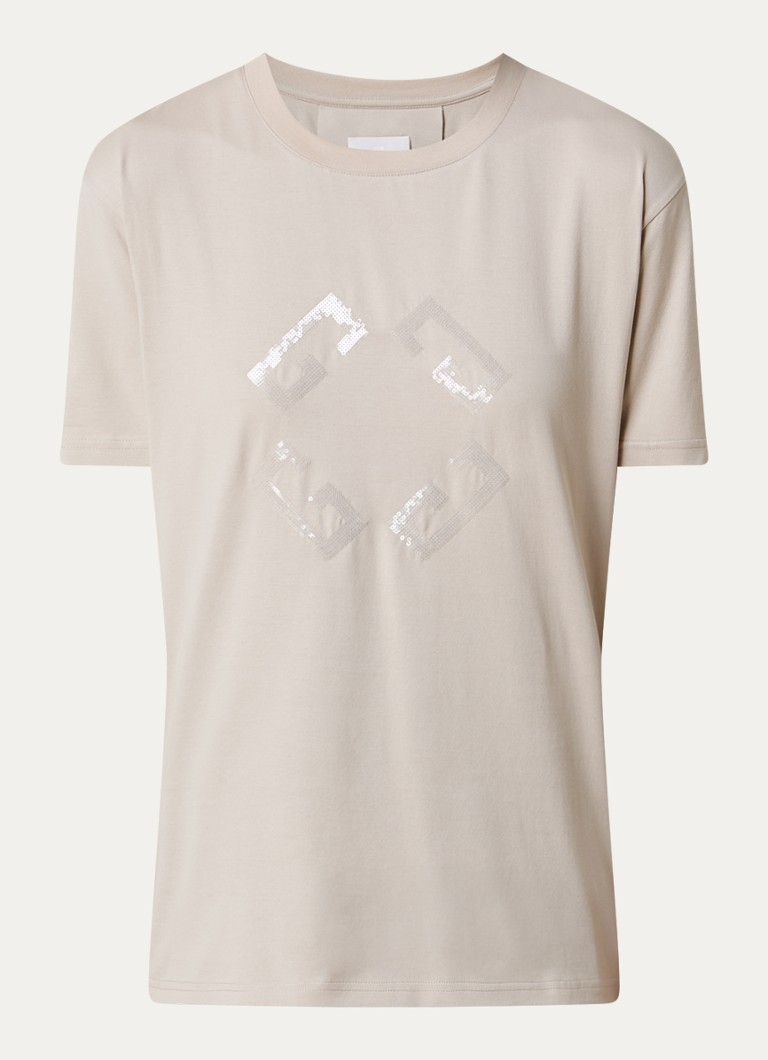 Koszulka Givenchy z nadrukowanym logo i kryształkami.