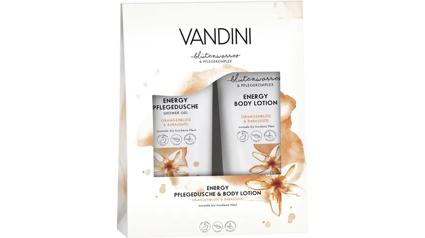 VANDINI Energy Geschenkset Orangenblüte & Babassuöl 400 ml