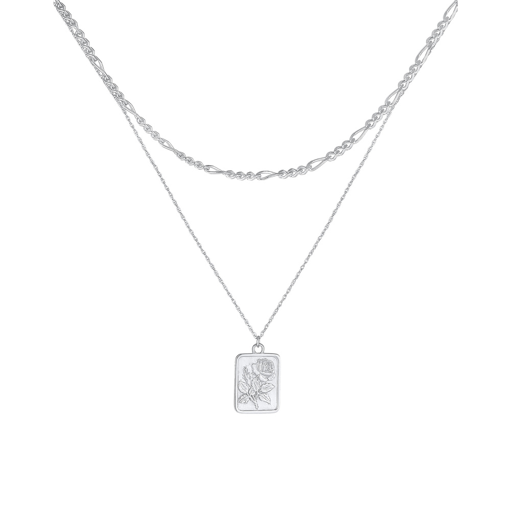 Elli PREMIUM Elli PREMIUM Collier Blogueuse de tendances en chaîne pour les dames en argent st collier