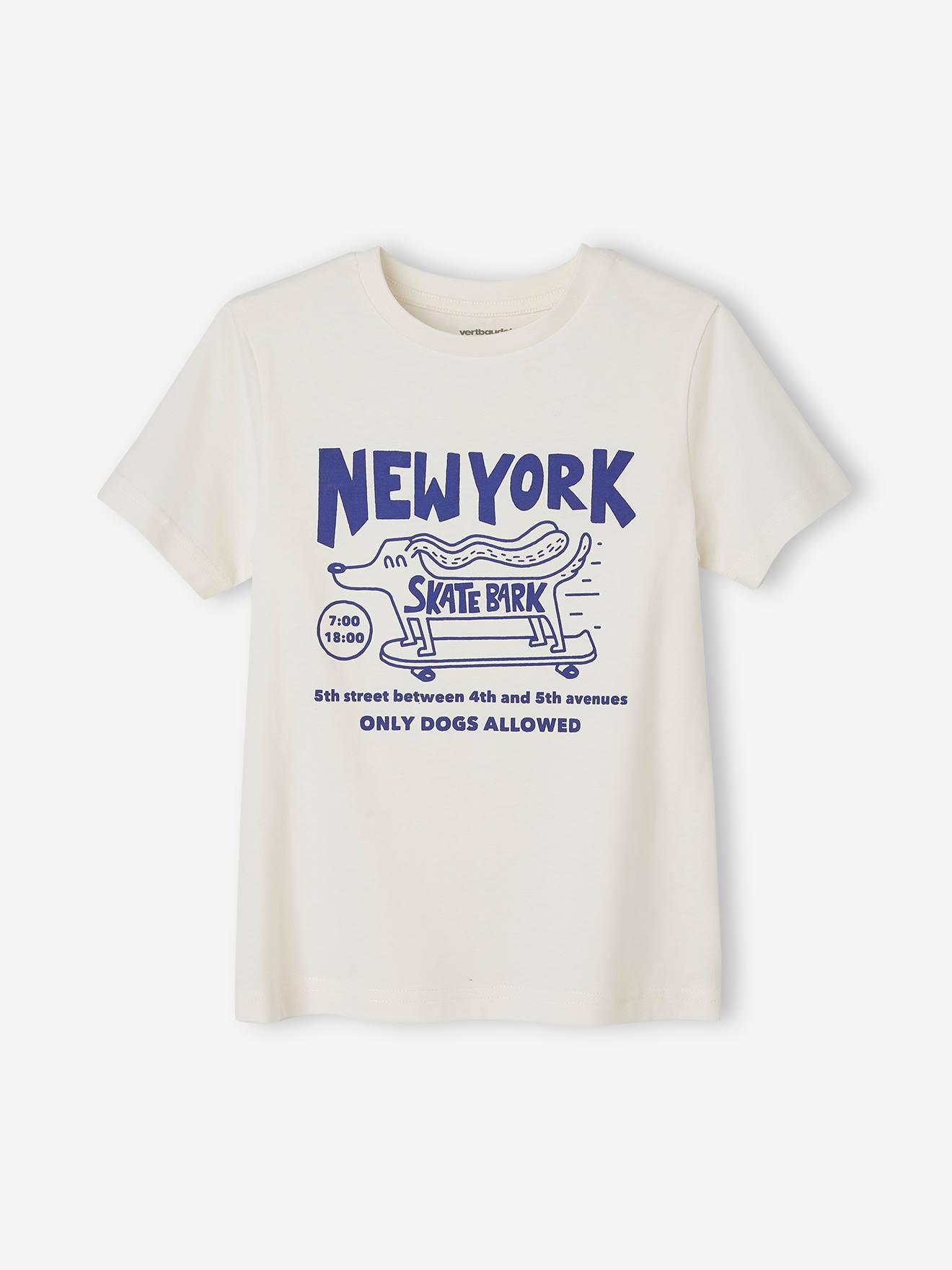 T-shirt imprimé Basics garçon manches courtes ocre