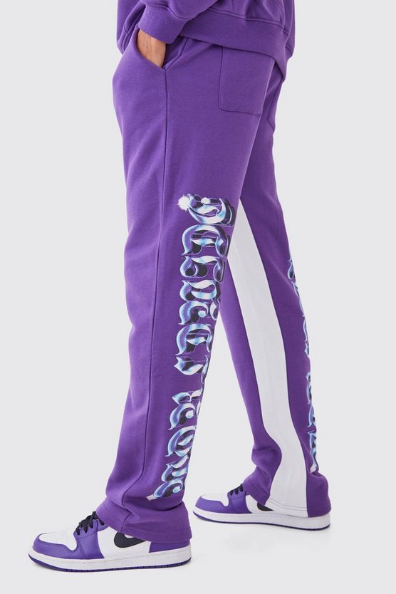Lockere Jogginghose mit Chrom Print
