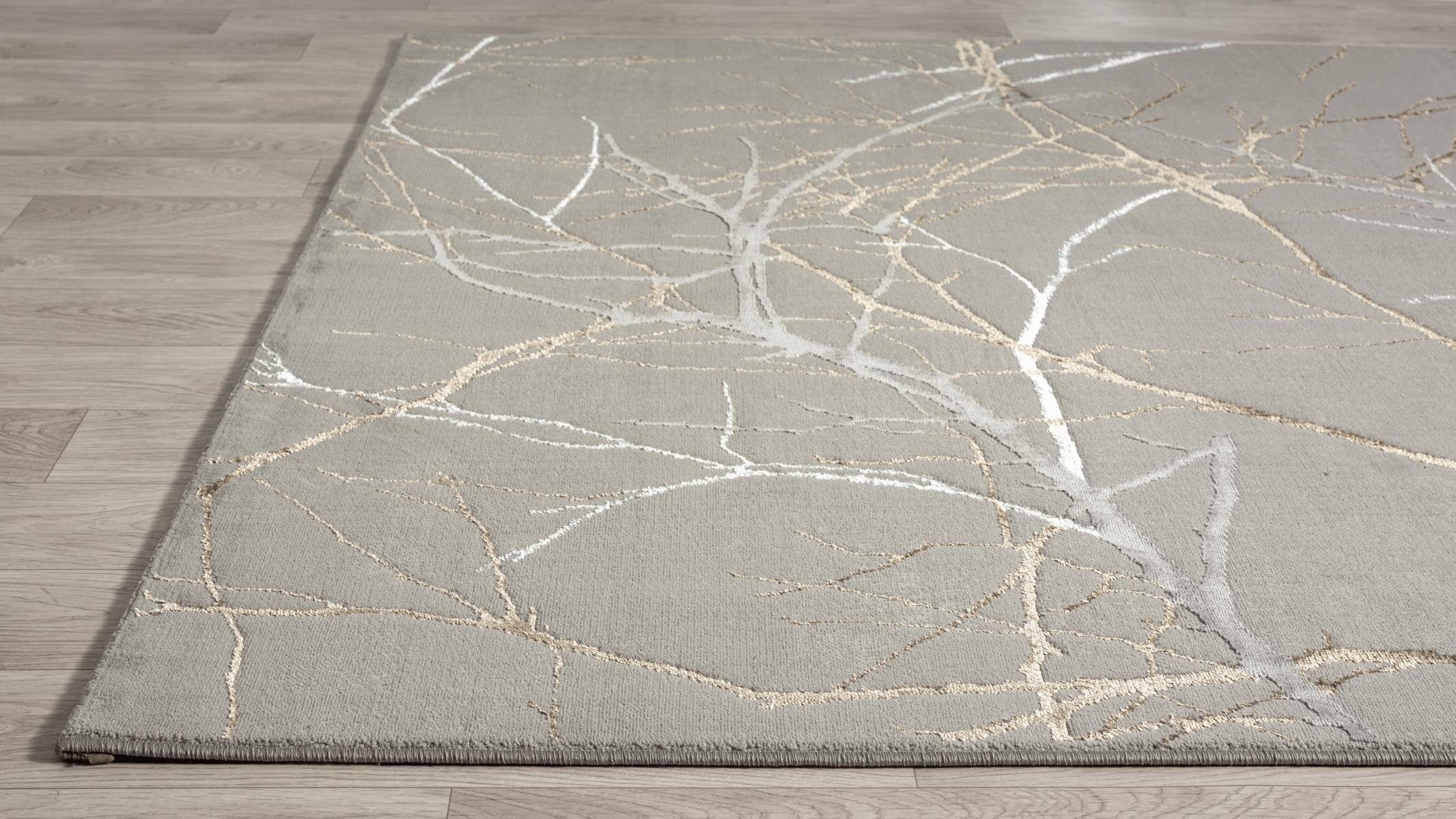 Teppich TaraCarpet Designerteppich Florida Marmor, TaraCarpet, rechteckig, Höhe: 10 mm, moderner Palme creme Wohnzimmer Schlafzimmer Kinderzimmer 080x150 cm