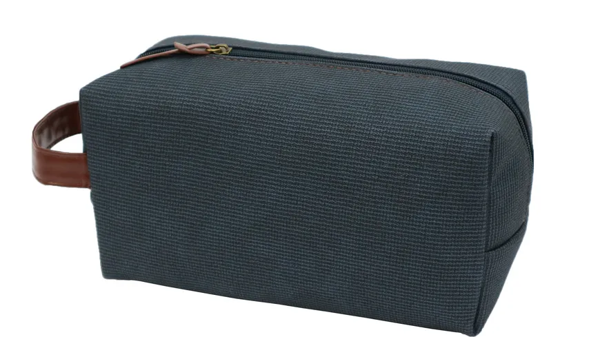 Kulturtasche blau mit Griff