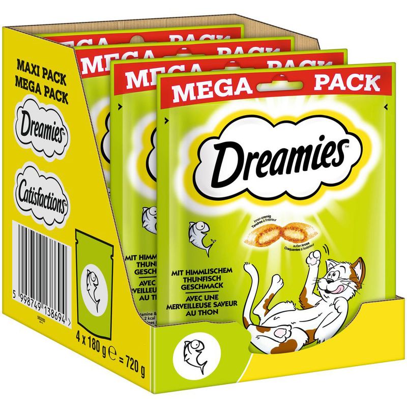 Sparpaket Dreamies Katzensnacks Mega Pack 4 x 180 g
