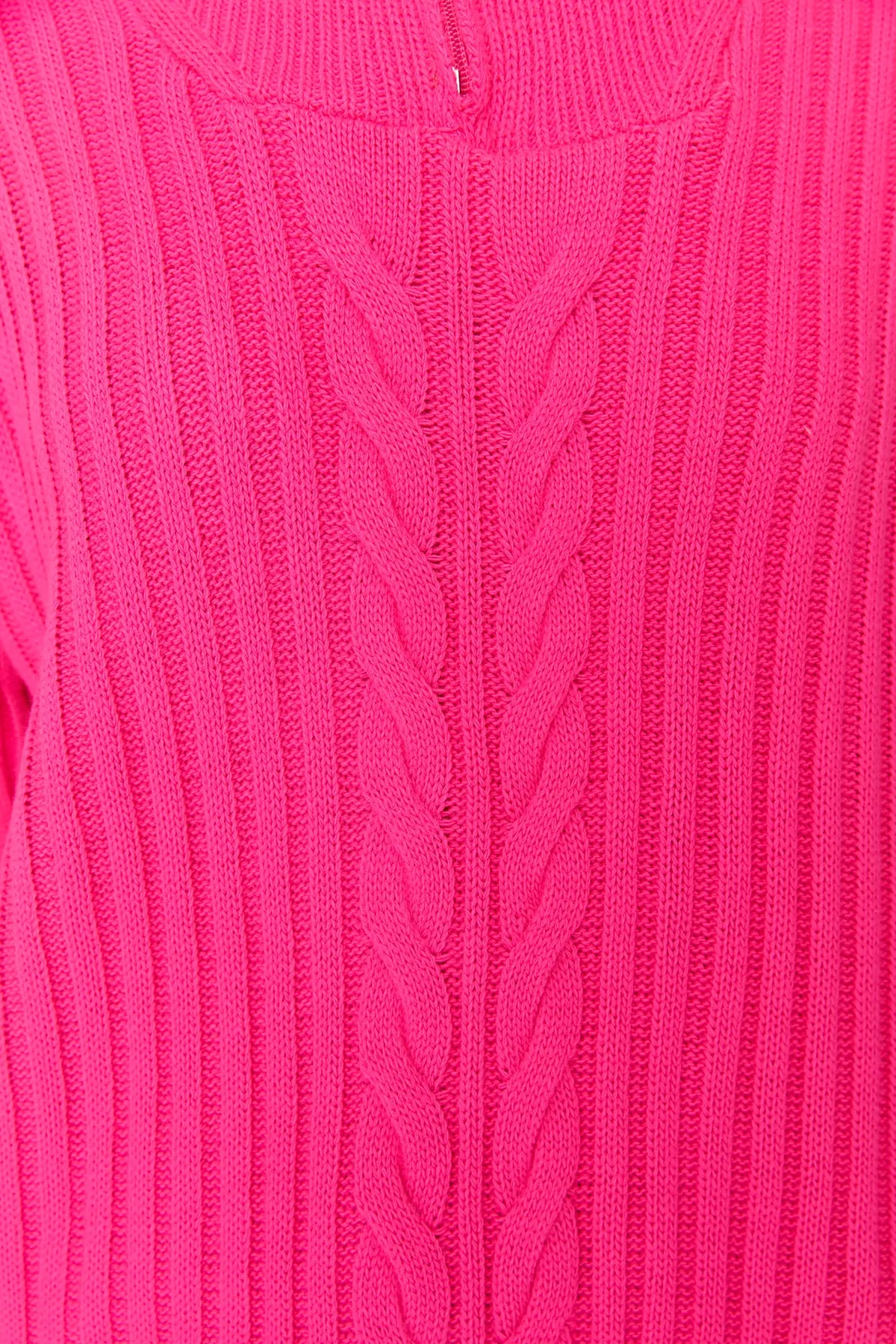 Trendyol Modest  Fuchsia Thessaloniki Gestrickter Strickpullover mit Reißverschluss TCTAW23AK00017