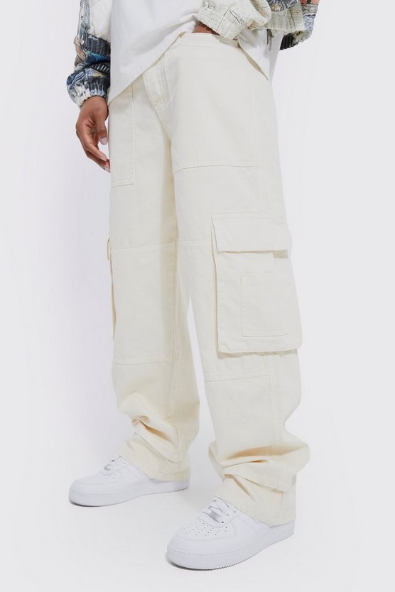Lockere Cargo-Jeans