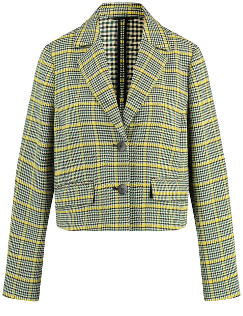 Kurzer Blazer mit Karomuster