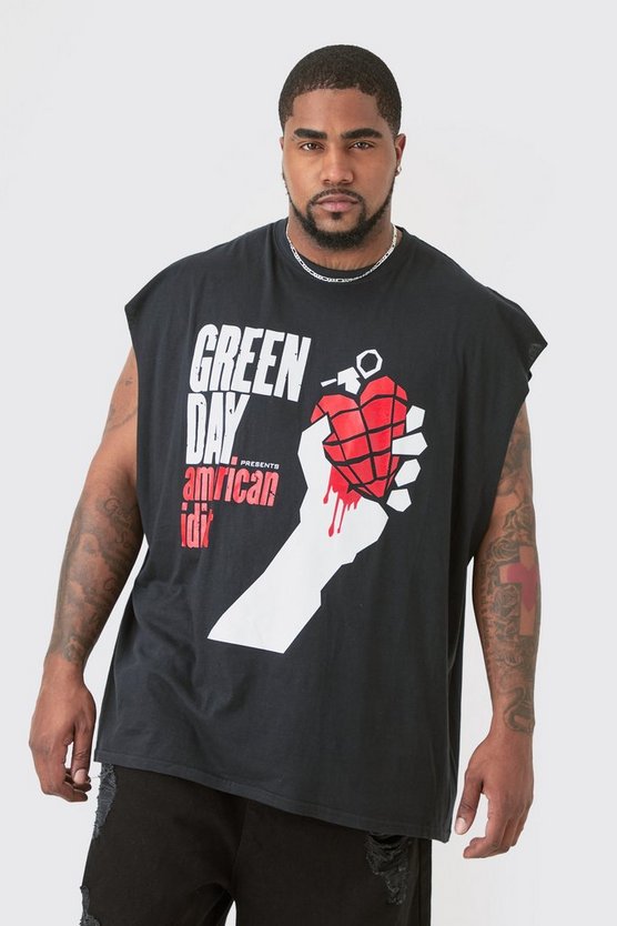 Plus Tanktop mit lizenziertem Green Day Print