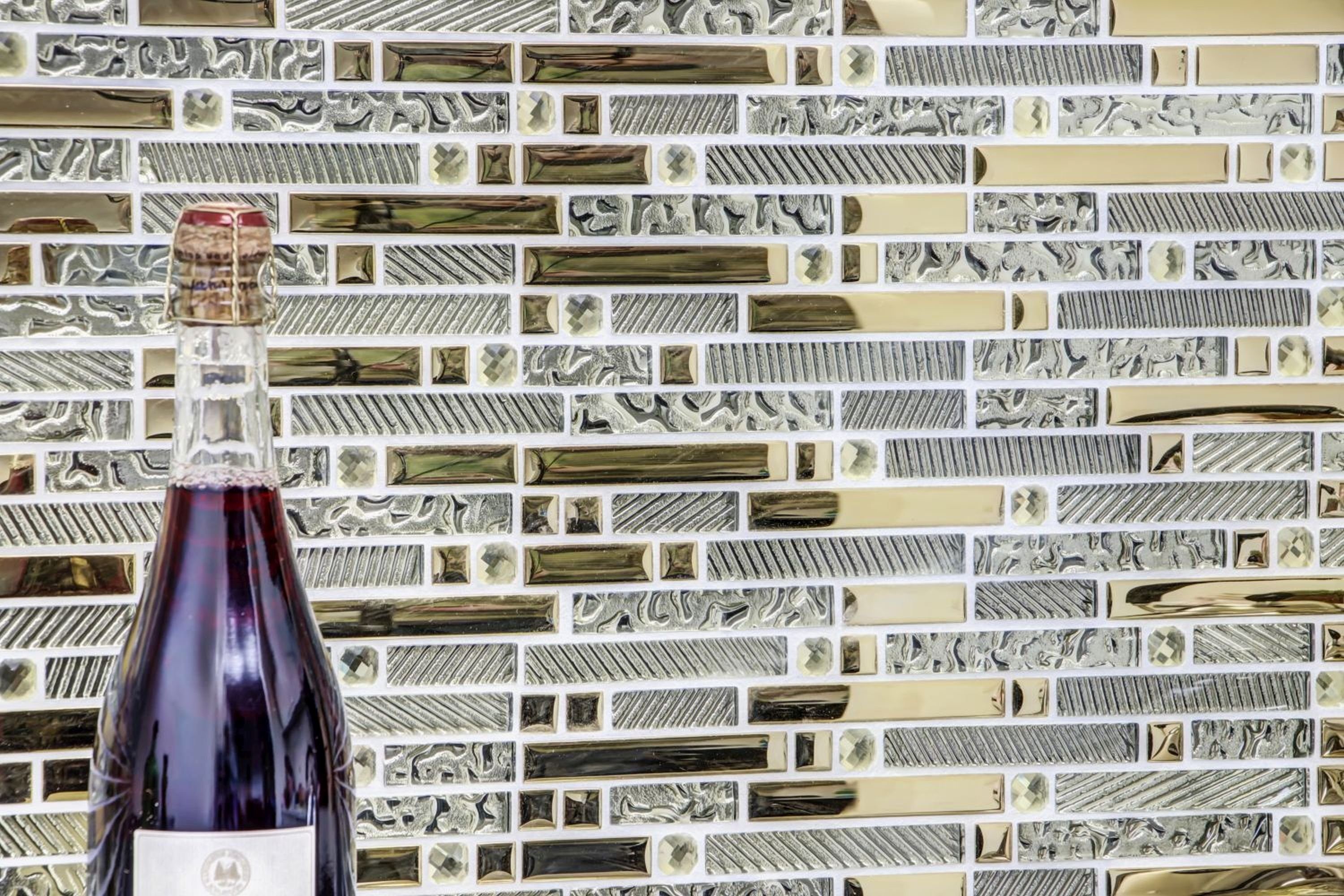 Mosani Mosaikfliesen Glasmosaik Stäbchen Mosaikfliesen Fliesenspiegel Electroplated