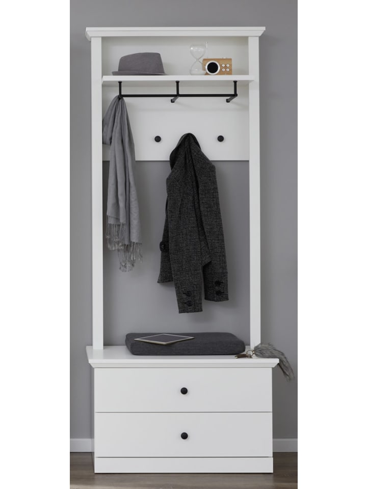 ebuy24 Garderobenschrank BrandsonBaxter Weiß 81 x 41 cm günstig kaufen onesize