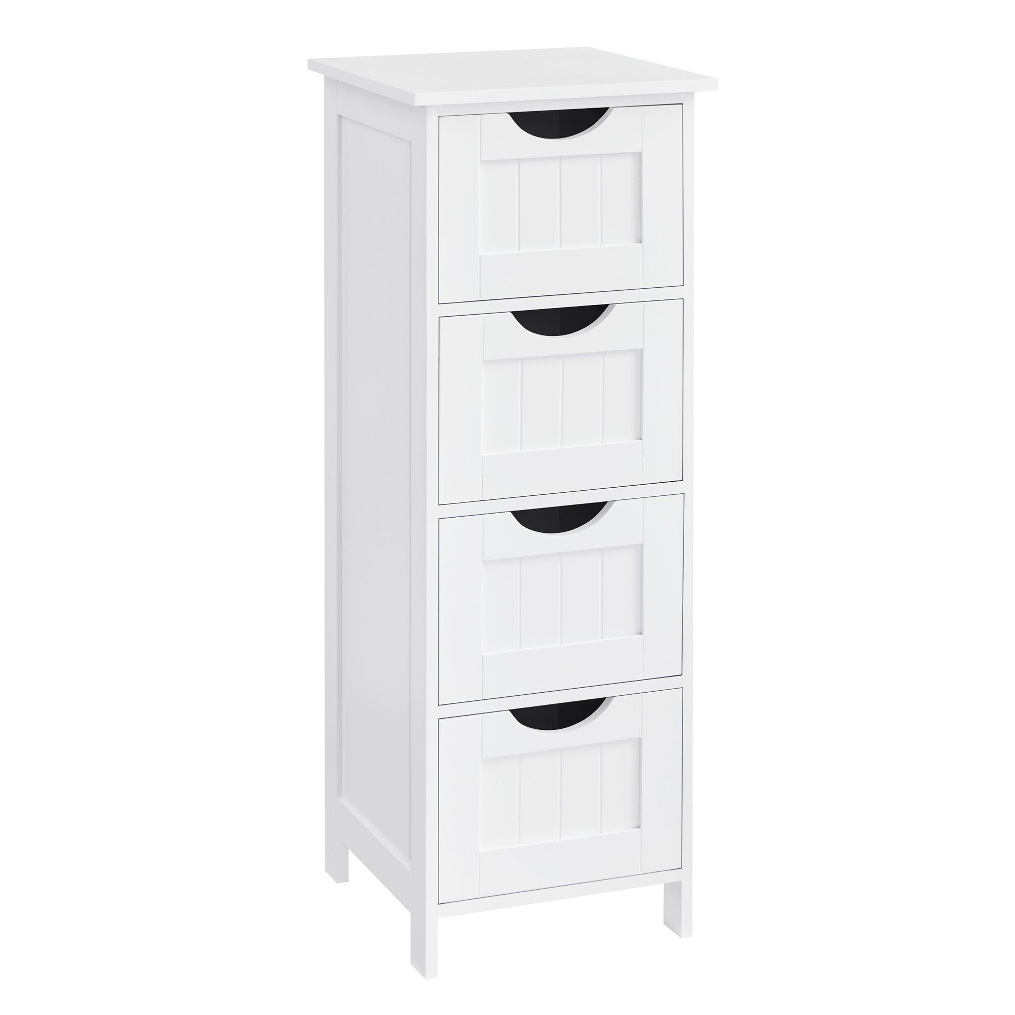 VASAGLE Badkommode Badezimmerschrank, mit 4 Schubladen, 30 x 30 x 82 cm