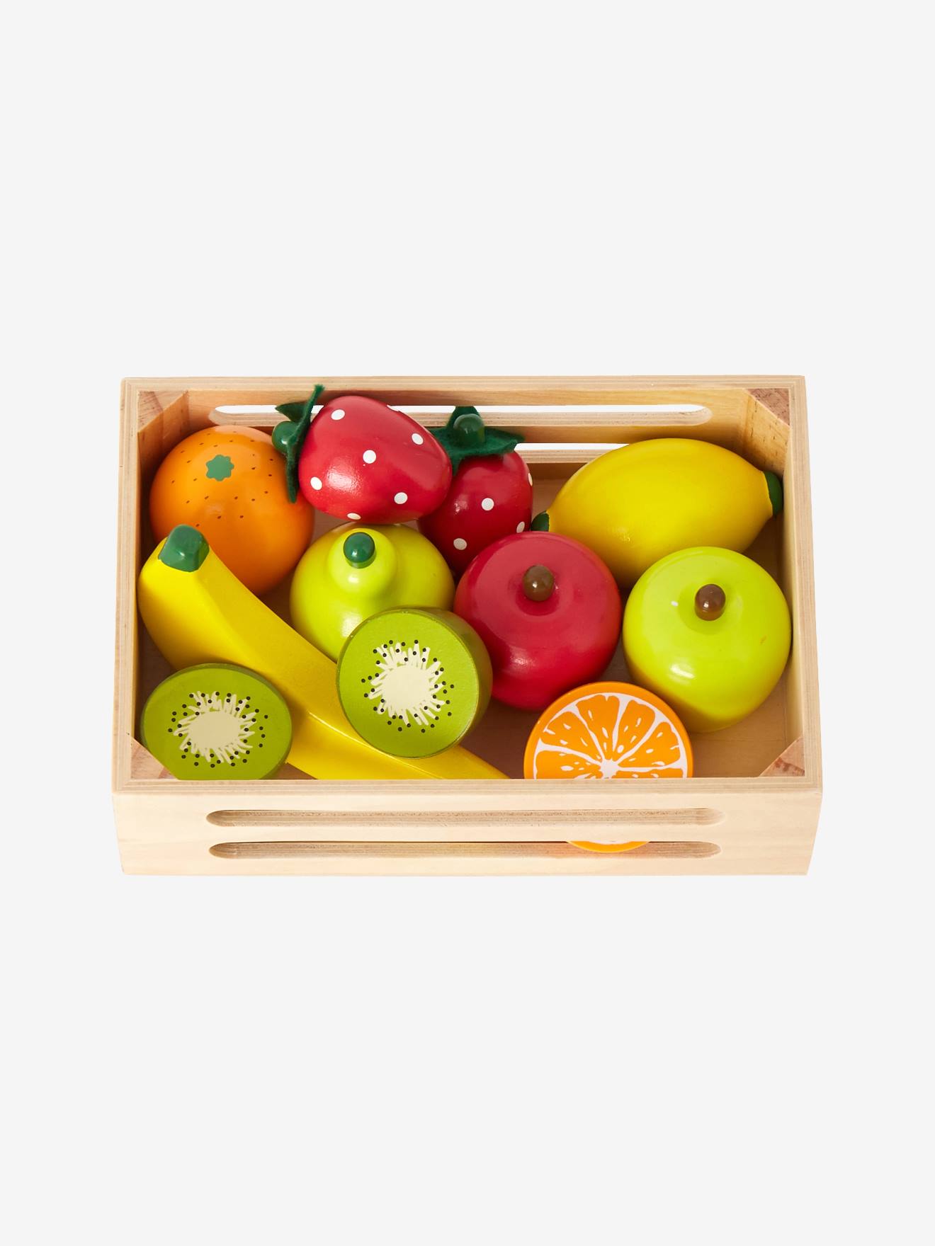 Cagette de fruits en bois FSC® pour dinette multicolore