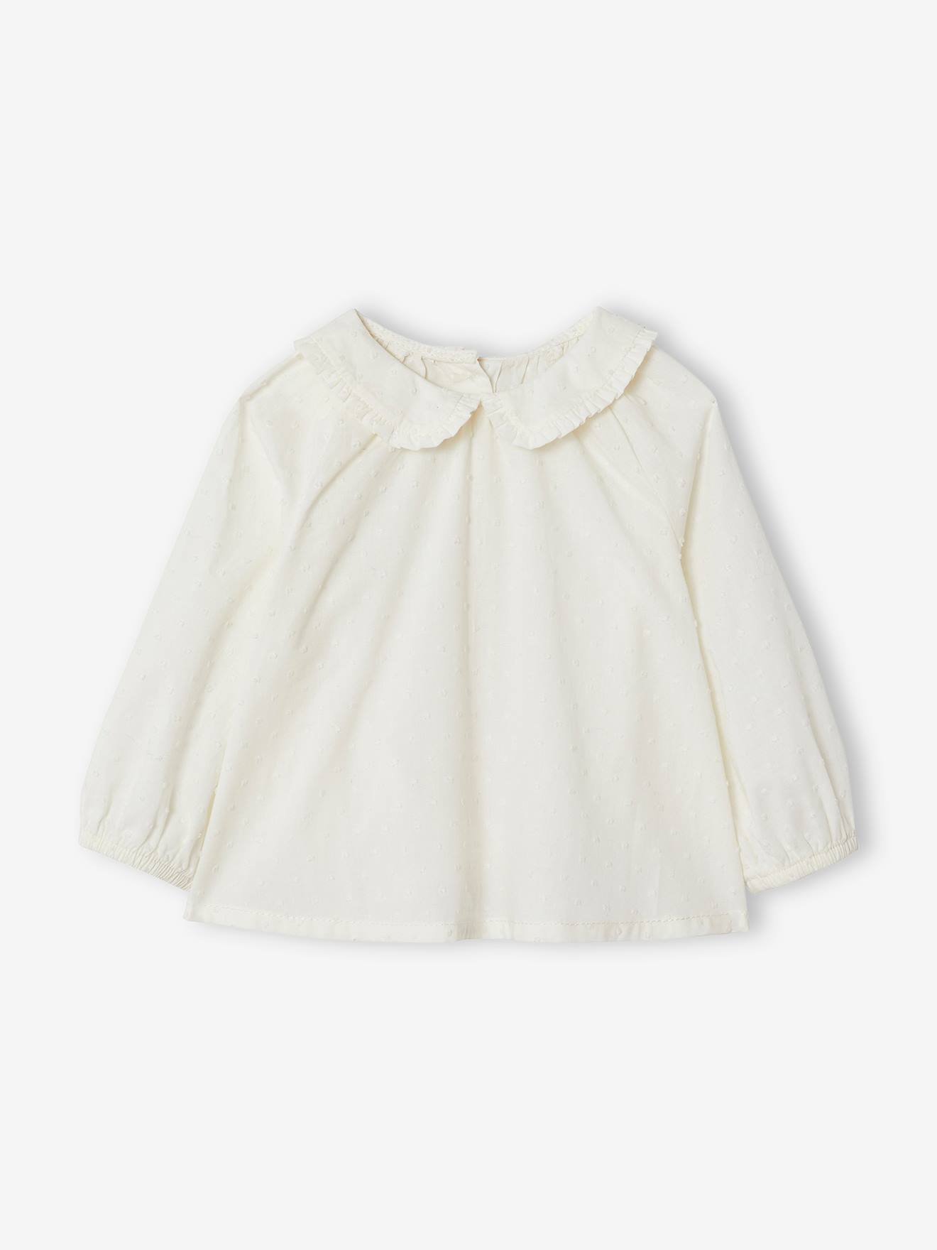 Ensemble combinaison et blouse bébé taupe clair imprimé