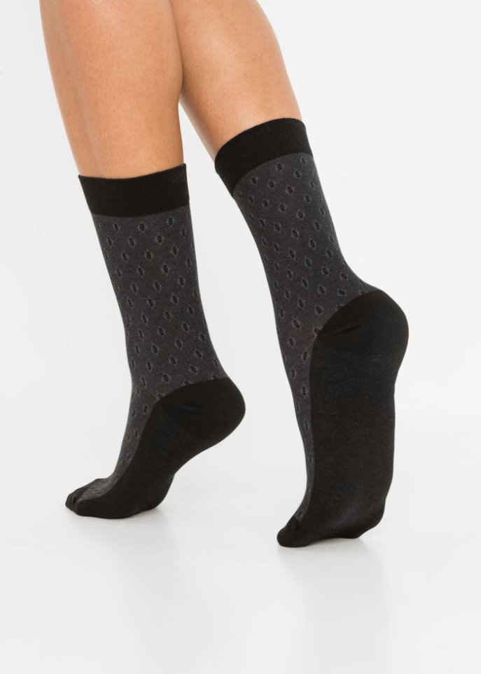 Socken mit druckfreiem Bündchen (5er Pack) mit Bio-Baumwolle