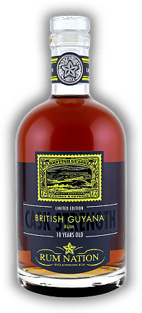 Rum Nation British Guyana 10 Years Cask Strength 56,4% Rum Nation British Guyana 10 Years Cask Strength 56,4%  Alter 10 J. - 0,7	 Liter - Vol 56,4%