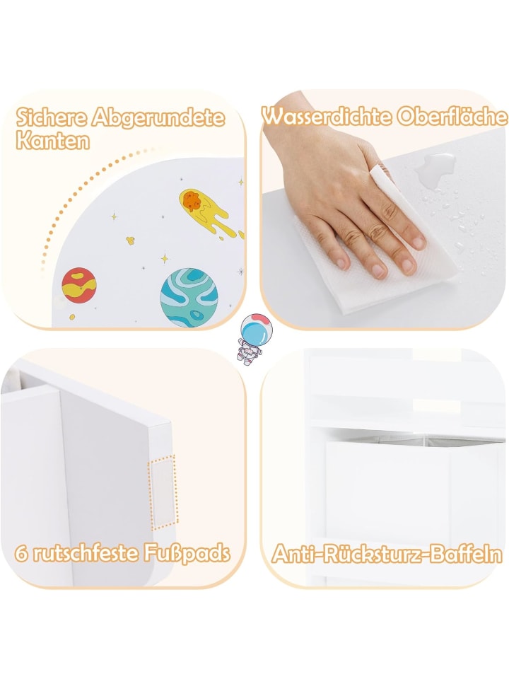 COSTWAY Spielzeug-Organizer 93x30x102cm in Weiß günstig kaufen onesize