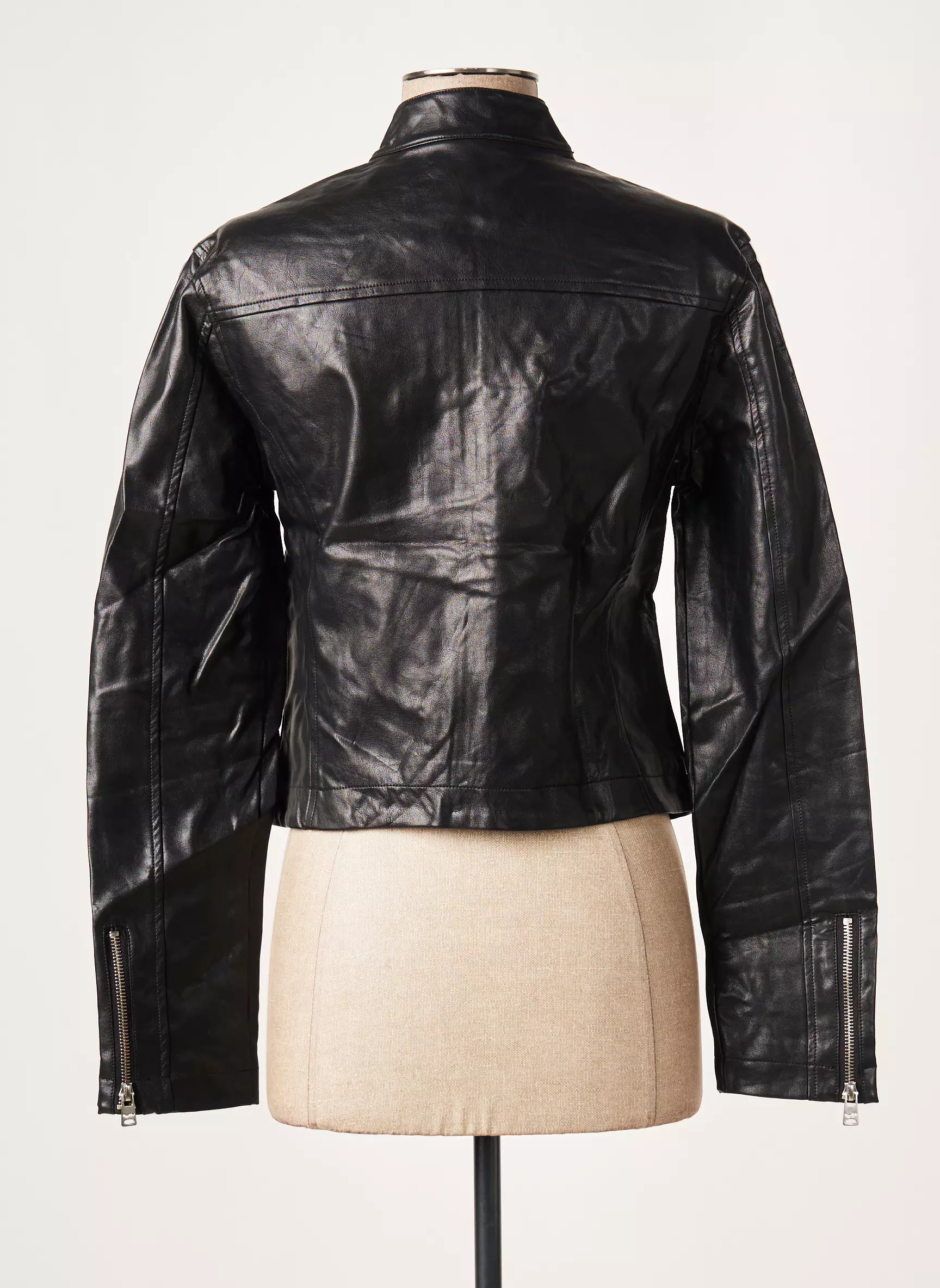 Ltb Vestesimilicuir Femme couleur noir