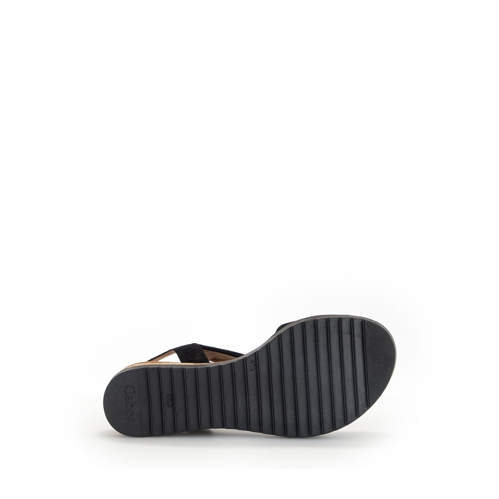Gabor comfort Keilsandalette schwarz