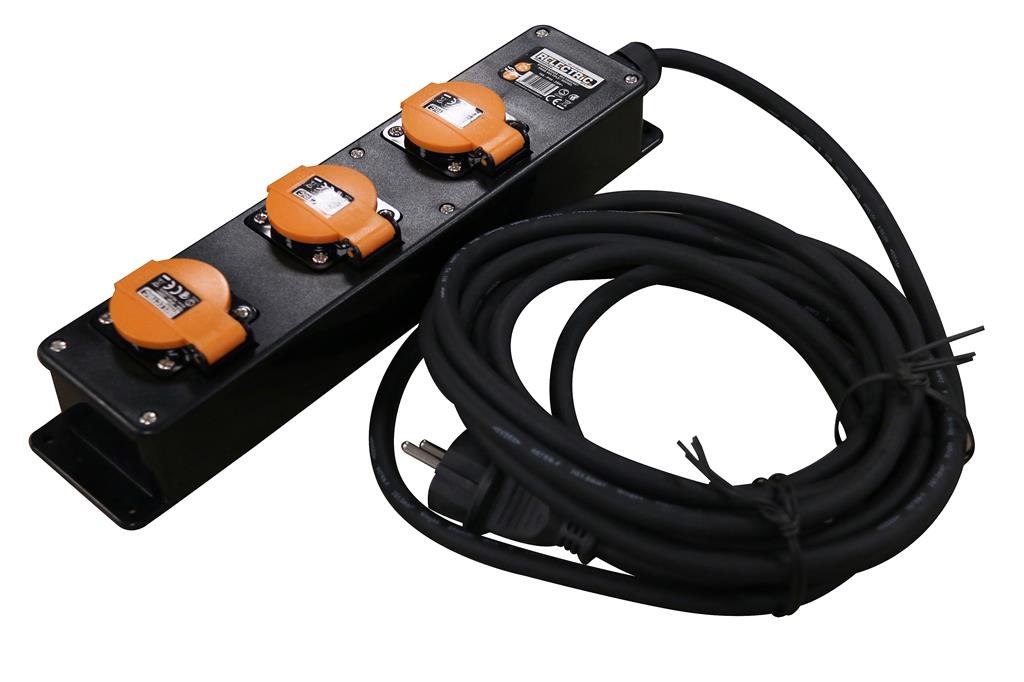 Relectric RELEC492275 PRO Listwa zasilająca 5 metrów 3-drożna 3 x 1,5 mm