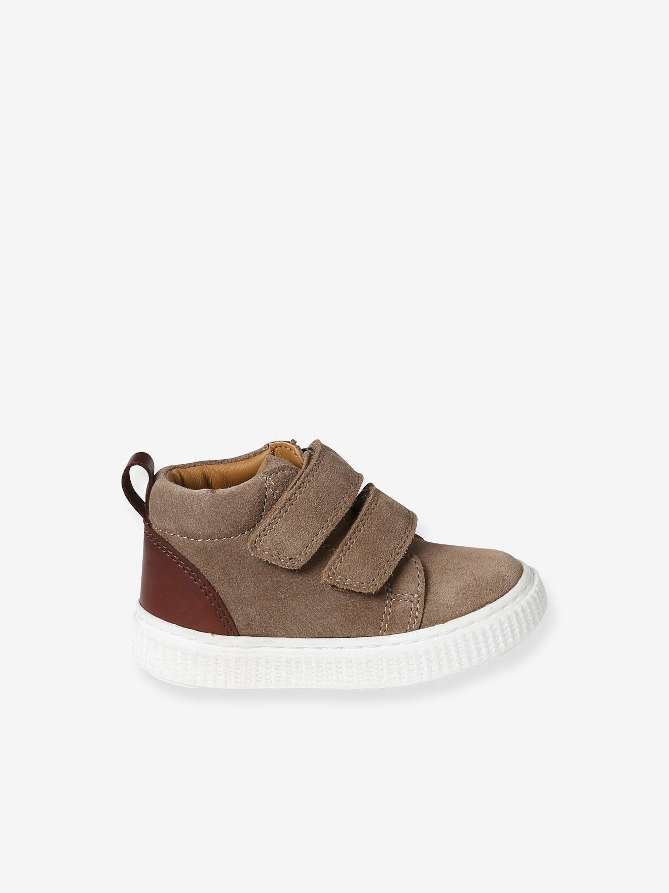 Vertbaudet Jungen Baby Boots, Klettverschluss - karamell
