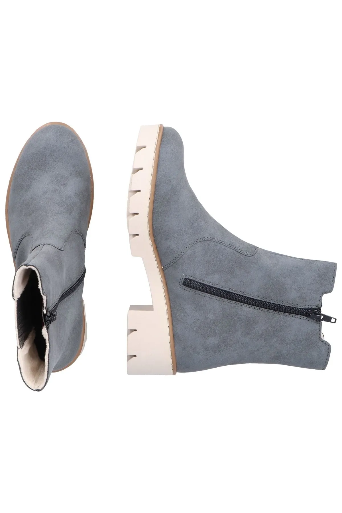 Rieker  Stiefelette - Blau - Blockabsatz
