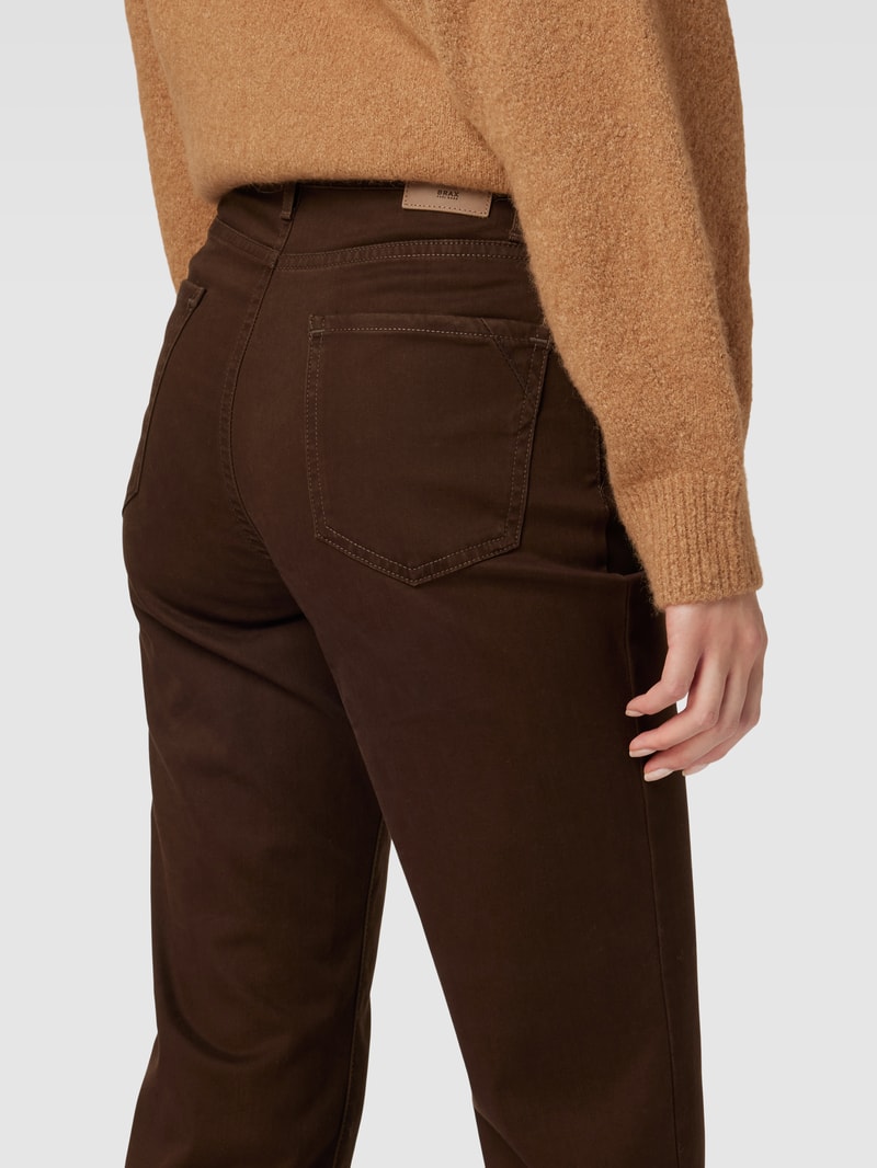 Stoffhose mit 5-Pocket-Design Modell 'Carola' in mittelbraun
