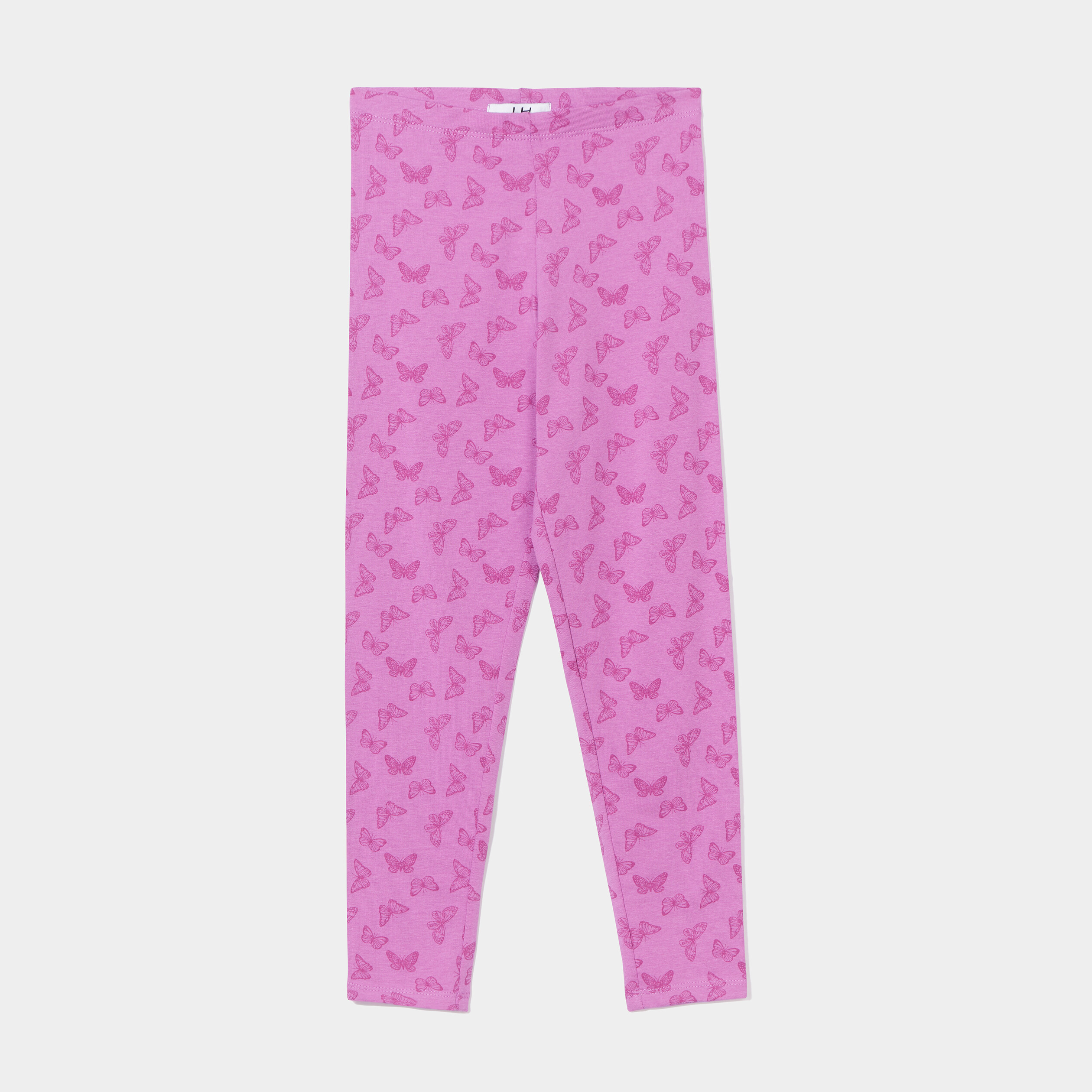 Legging élastiqué taille standard mauve fille | La Halle