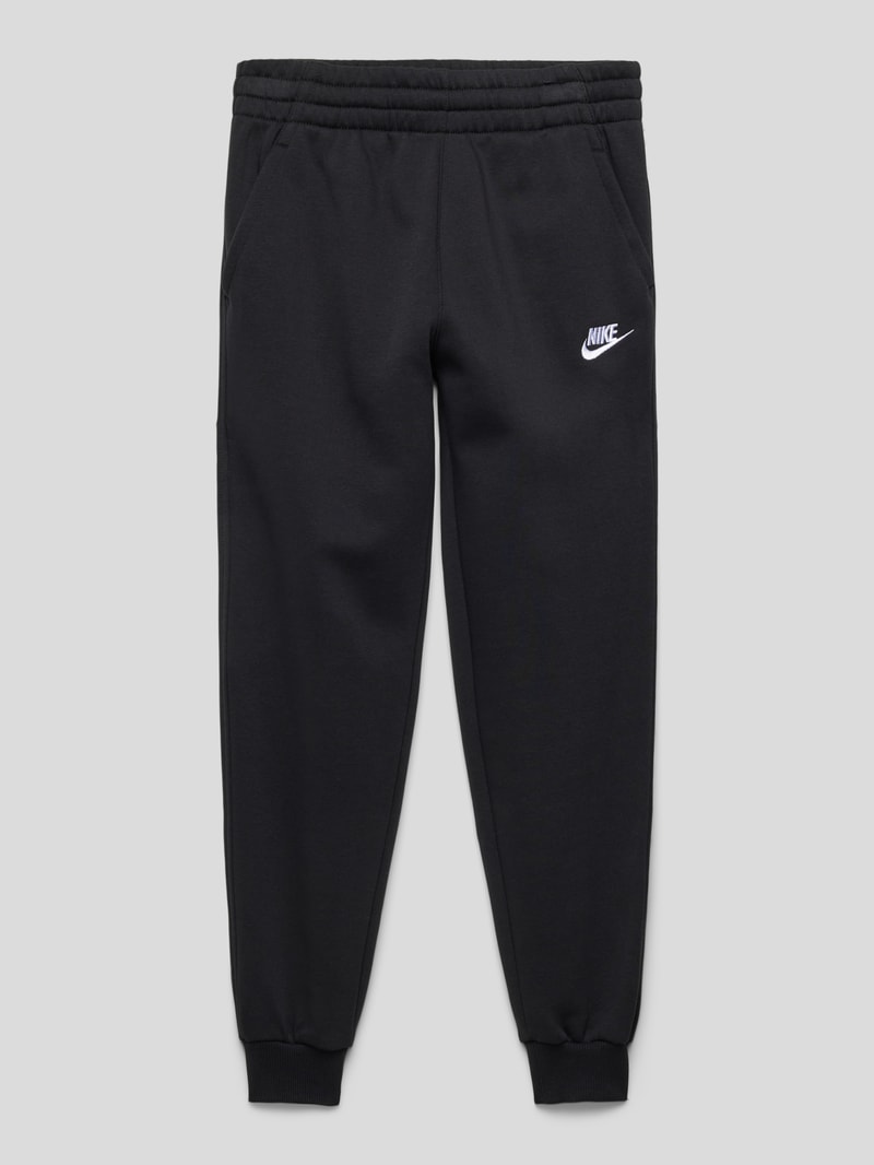 Sweatpants mit Label-Stitching in schwarz