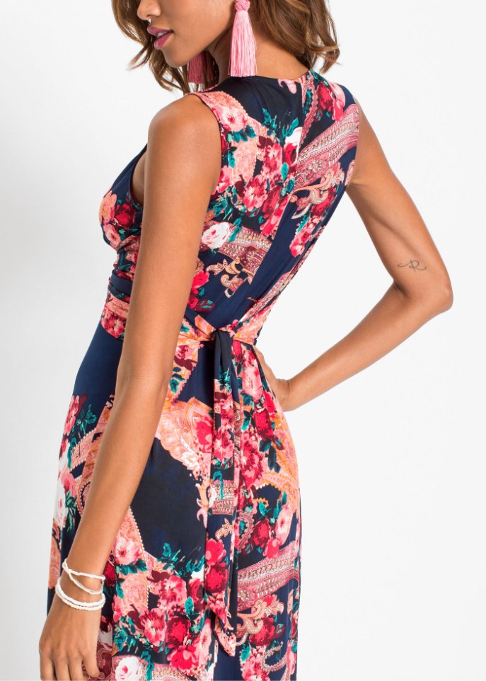 Maxikleid mit Wickeldetail