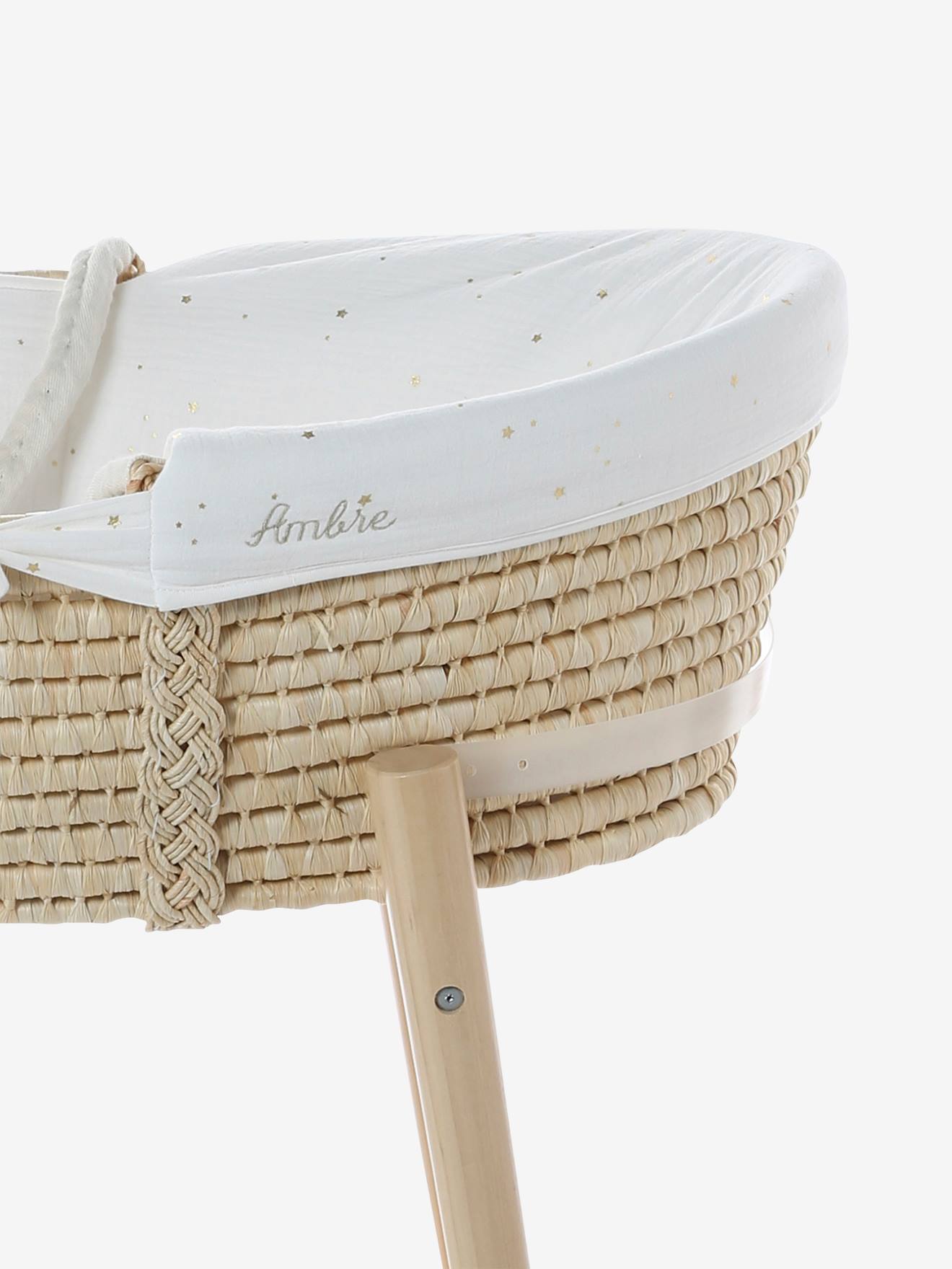 Vertbaudet Bezug für Baby Tragetasche, personalisierbar - natur/wollweiß sterne