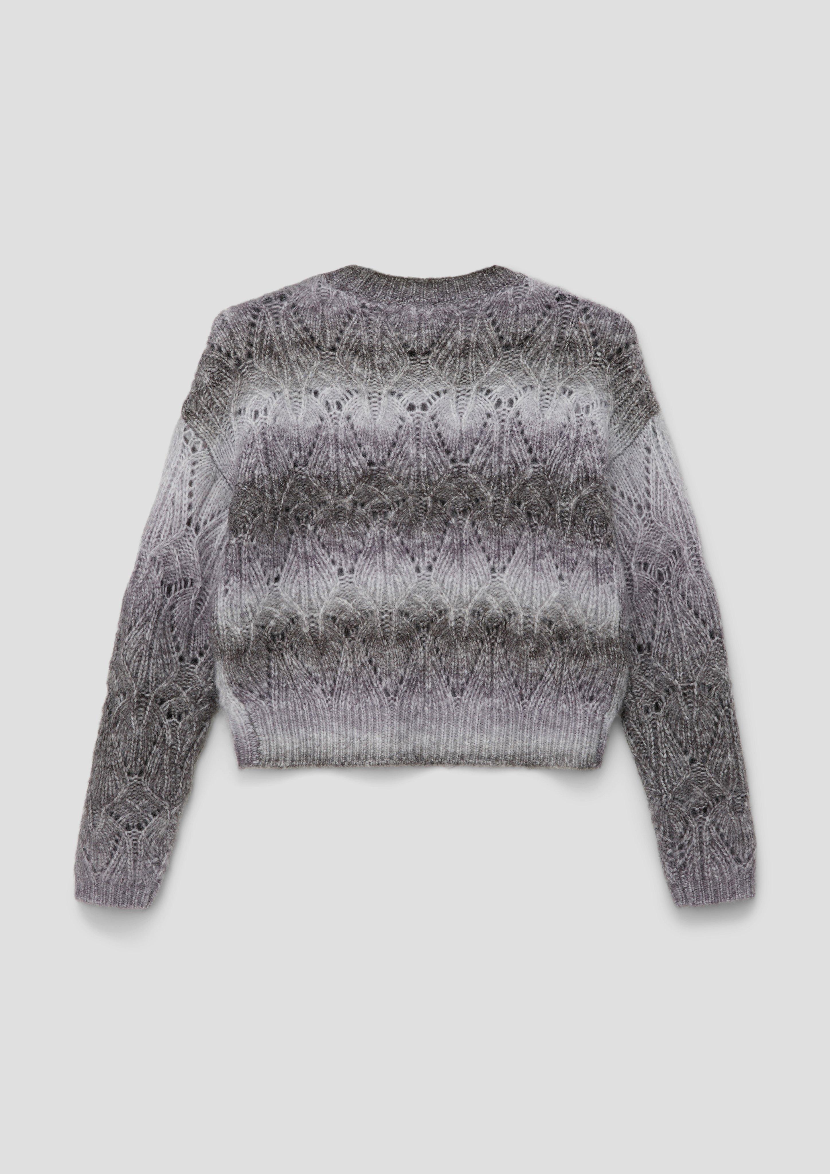 Strickpullover mit Ajourmuster  2134004-99X5